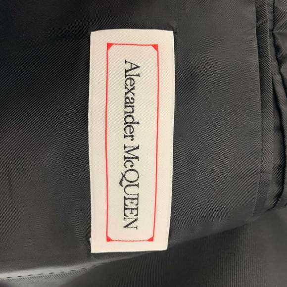 ALEXANDER MCQUEEN Black Velvet Cotton Blend Sport Coat - Picture 8 of 9